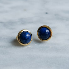 Load image into Gallery viewer, Vintage Lapis Lazuli Stud Earrings