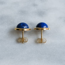 Load image into Gallery viewer, Vintage Lapis Lazuli Stud Earrings