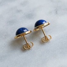 Load image into Gallery viewer, Vintage Lapis Lazuli Stud Earrings