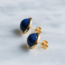 Load image into Gallery viewer, Vintage Lapis Lazuli Stud Earrings
