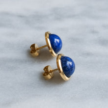 Load image into Gallery viewer, Vintage Lapis Lazuli Stud Earrings
