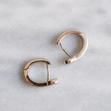 Load image into Gallery viewer, Vintage Diamond U-Hoop Huggy Earrings