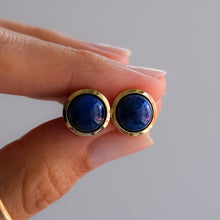 Load image into Gallery viewer, Vintage Lapis Lazuli Stud Earrings