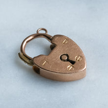 Load image into Gallery viewer, Antique Edwardian Medium P&M Heart Padlock