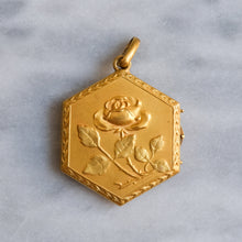 Load image into Gallery viewer, Art Nouveau French Embossed Rose Locket