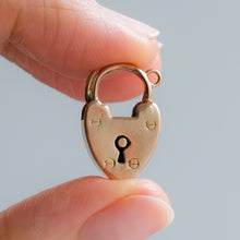 Load image into Gallery viewer, Antique Edwardian Medium P&M Heart Padlock