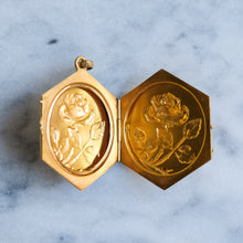 Load image into Gallery viewer, Art Nouveau French Embossed Rose Locket