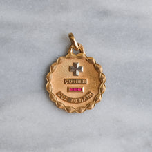 Load image into Gallery viewer, 18K Yellow Gold Round Scalloped QU'HIER QUE DEMAIN Augis Pendant