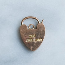 Load image into Gallery viewer, Vintage Medium W.J.S. Heart Padlock