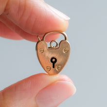 Load image into Gallery viewer, Vintage Medium W.J.S. Heart Padlock