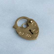 Load image into Gallery viewer, Vintage Tiny Heart Padlock Charm