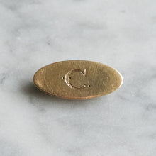 Load image into Gallery viewer, Antique 1920s Engraved Letter "C" Brooch