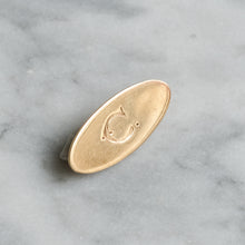 Load image into Gallery viewer, Antique 1920s Engraved Letter "C" Brooch