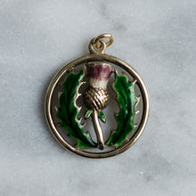 Load image into Gallery viewer, Vintage Cropp and Farr Enamel Thistle Charm
