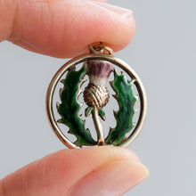 Load image into Gallery viewer, Vintage Cropp and Farr Enamel Thistle Charm
