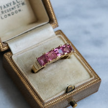 Load image into Gallery viewer, Vintage 5-Stone Pink Tourmaline Ring