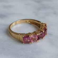 Load image into Gallery viewer, Vintage 5-Stone Pink Tourmaline Ring