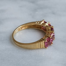 Load image into Gallery viewer, Vintage 5-Stone Pink Tourmaline Ring