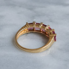 Load image into Gallery viewer, Vintage 5-Stone Pink Tourmaline Ring