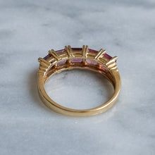 Load image into Gallery viewer, Vintage 5-Stone Pink Tourmaline Ring