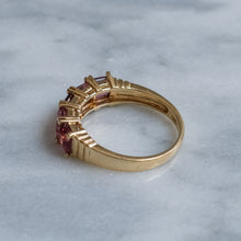 Load image into Gallery viewer, Vintage 5-Stone Pink Tourmaline Ring