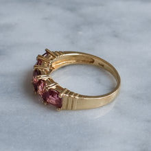 Load image into Gallery viewer, Vintage 5-Stone Pink Tourmaline Ring