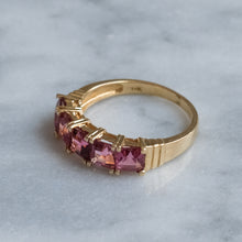 Load image into Gallery viewer, Vintage 5-Stone Pink Tourmaline Ring