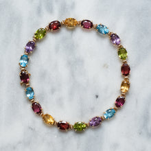 Load image into Gallery viewer, Vintage 14K Yellow Gold Multi-Gem Bracelet