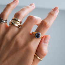 Load image into Gallery viewer, Victorian 15K Yellow Gold Carved Intaglio Agate Ship Signet Ring