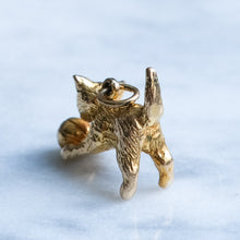 Load image into Gallery viewer, Vintage Kitten Playing with a Ball Charm