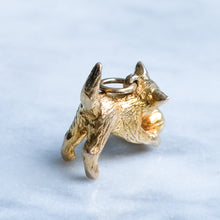 Load image into Gallery viewer, Vintage Kitten Playing with a Ball Charm