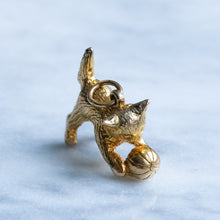 Load image into Gallery viewer, Vintage Kitten Playing with a Ball Charm