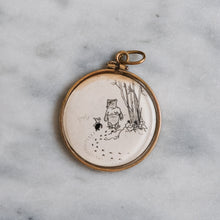 Load image into Gallery viewer, Vintage 14K Yellow Gold Winnie the Pooh and Piglet Pendant