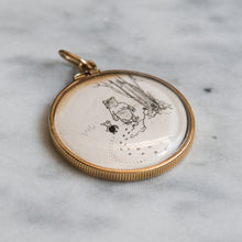 Load image into Gallery viewer, Vintage 14K Yellow Gold Winnie the Pooh and Piglet Pendant