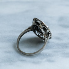 Load image into Gallery viewer, Antique Art Deco Onyx Plaque Diamond Ring
