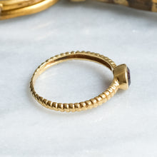 Load image into Gallery viewer, Oval Faceted Garnet Solitaire Stacking Ring