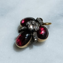 Load image into Gallery viewer, Antique Victorian Garnet Diamond Trefoil Pendant