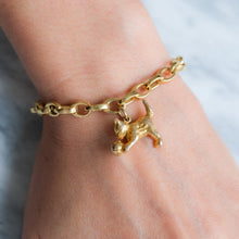 Load image into Gallery viewer, Vintage Kitten Playing with a Ball Charm