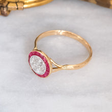 Load image into Gallery viewer, Antique Belle Èpoque era Diamond Ruby Target Ring