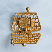 Load image into Gallery viewer, Vintage Articulated Openwork Handbag Charm