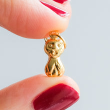 Load image into Gallery viewer, Vintage Tiny Sitting Cat Charm