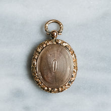 Load image into Gallery viewer, Georgian 10K Rose Gold Floral Chased Locket