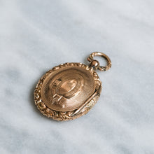 Load image into Gallery viewer, Georgian 10K Rose Gold Floral Chased Locket