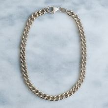 Load image into Gallery viewer, Vintage Silver 8 inch Curb-Link Bracelet