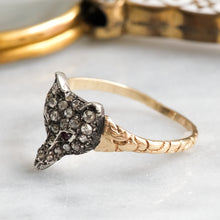 Load image into Gallery viewer, Antique Diamond Ruby Fox Ring