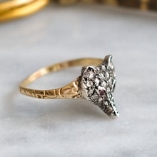 Load image into Gallery viewer, Antique Diamond Ruby Fox Ring