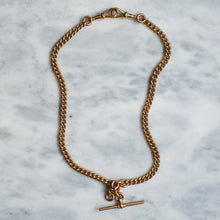 Load image into Gallery viewer, Antique Victorian 9K Rose Gold Curb Link Albert Watch Chain