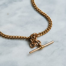 Load image into Gallery viewer, Antique Victorian 9K Rose Gold Curb Link Albert Watch Chain