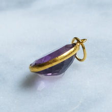 Load image into Gallery viewer, Vintage Oval Faceted Amethyst Pendant