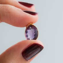 Load image into Gallery viewer, Vintage Oval Faceted Amethyst Pendant